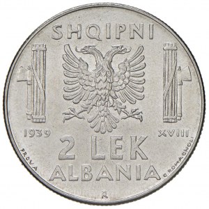 Vittorio Emanuele III (1900-1946) Albania - 2 Lek 1939 ...