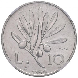 ITALIAN REPUBLIC (1946-) 10 Lire 1946 Proof - EN In ...