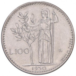 REPUBBLICA ITALIANA (1946-) 100 Lire 1950 Prova in nich...