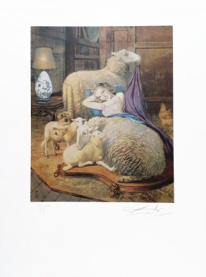 Salvador Dalí (1904 - 1989), Reclining Girl in Sheep