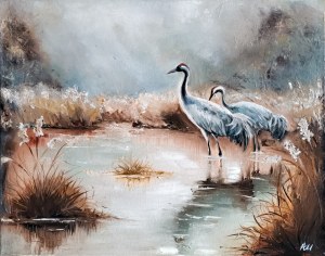 żelika KUCHARSKA (b. 1995), Cranes, 2025