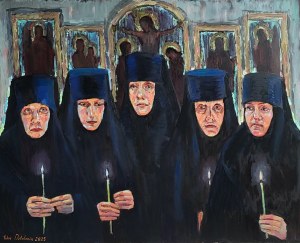 Yulia DETCZENJA (b. 1996), Portrait with candles, 2025