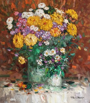 Tetiana RUSAKOVA (b. 1952), Yellow Chrysanthemums, 2025