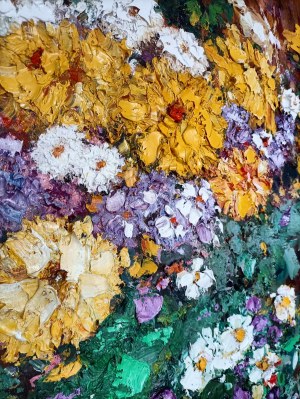 Tetiana RUSAKOVA (b. 1952), Yellow Chrysanthemums, 2025