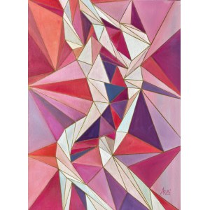Anna KOŁAKOWSKA (née en 1982), Flux rose, 2025