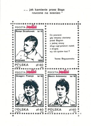 Set of three stamps: Solidarity Post. 