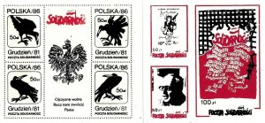 Set of seven stamps: Solidarity postage