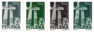 Set of four stamps: Independent Post. Poznan 28. VI 56