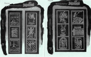 Set of twelve stamps: Post of the Mazovian Solidarity Confederation. Hrubieszów, Uherce