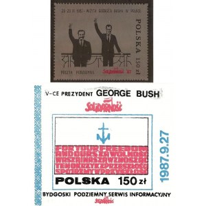 Zestaw dwóch znaczków Poczty Solidarności