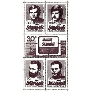 Zestaw pięciu znaczków: Solidarność Dolny Śląsk