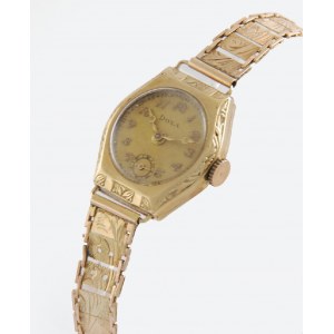 Firma DOXA (zał. 1889, nazwa 1910), Zegarek naręczny damski, z bransoletą