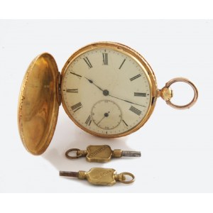 Zegarek kieszonkowy, męski + etui firmy F. WORONIECKI + 2 kluczyki