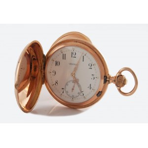 Firma ALBERT EPPNER & Co (od 1869 w Silberbergu), Zegarek kieszonkowy, męski + skórzane etui