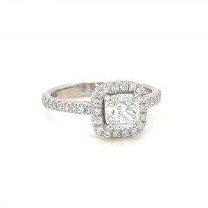BAGUE EN OR BLANC 14K AVEC DIAMANTS NATURELS - SFR40301