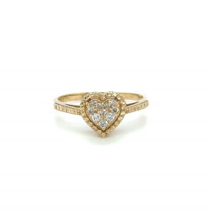 BAGUE EN OR JAUNE DE 2,08 GRAMMES AVEC DIAMANTS - A166