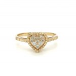 2.08 GRAM YELLOW GOLD RING WITH DIAMONDS - A166