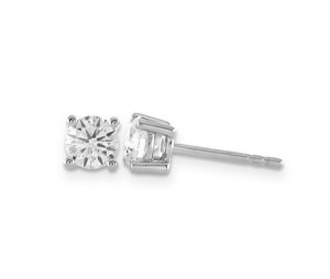 GOLD EARRINGS WITH NATURAL DIAMONDS FOR 0.5 CT - 801 BASKET SET 14 NAT