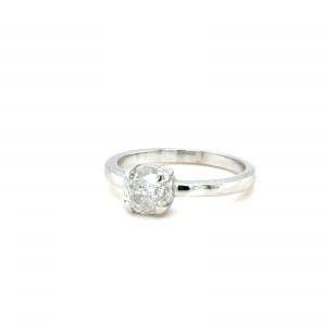 BAGUE EN OR BLANC 3,22 GR AVEC DIAMANTS - RNG41107