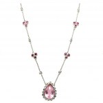 ROSE QUARTZ AND DIAMOND CHOKER - PND30403