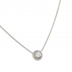 WHITE GOLD CHOKER WITH DIAMONDS - PND30301