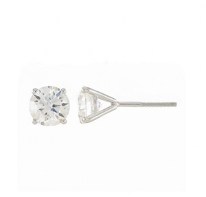 0.50 CT NATURAL DIAMOND GOLD EARRINGS - 807 MARTINI ROUND 14K NAT