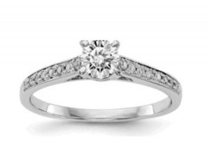 2.85 GR NATURAL DIAMOND GOLD RING - 1008 NAT 18K