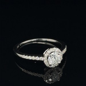 BAGUE EN OR BLANC 14K 1,88 GR AVEC DIAMANTS - RNG30205