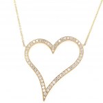6.60 GR GOLD CHOKER WITH DIAMOND HEART - RS11204