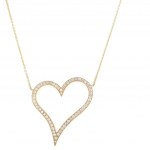 6.60 GR GOLD CHOKER WITH DIAMOND HEART - RS11204