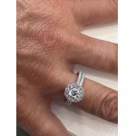 425 LG GOLD RING WITH LAB GROWN DIAMONDS