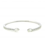 14K WHITE GOLD BRACELET 10.70 GR WITH DIAMONDS - DH-B367