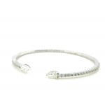 14K WHITE GOLD BRACELET 10.70 GR WITH DIAMONDS - DH-B367