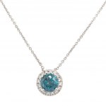 3.02 GR GOLD CHOKER WITH BLUE DIAMONDS - PND20210