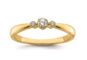 GOLD RING WITH LAB GROWN DIAMONDS - 401 LG