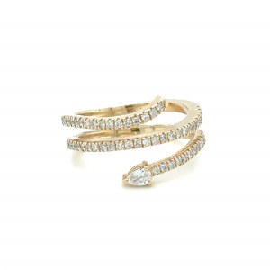 BAGUE EN OR JAUNE 5,15 G AVEC DIAMANTS - A3531