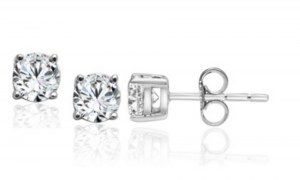 2.00 CT NATURAL DIAMOND GOLD EARRINGS - 804 BASKET SET 14 NAT