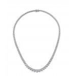 28 GRAMS GRADUATING LAB GROWN DIAMOND TENNIS-TYPE GOLD NECKLACE - 206/W