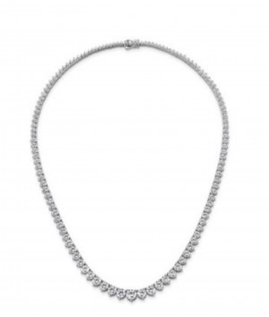 28 GRAMS GRADUATING LAB GROWN DIAMOND TENNIS-TYPE GOLD NECKLACE - 206/W