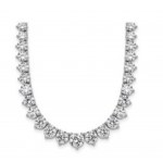28 GRAMS GRADUATING LAB GROWN DIAMOND TENNIS-TYPE GOLD NECKLACE - 206/W
