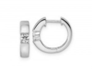 18K GOLD EARRINGS WITH NATURAL DIAMONDS FOR 0.32 CT - 837 NAT