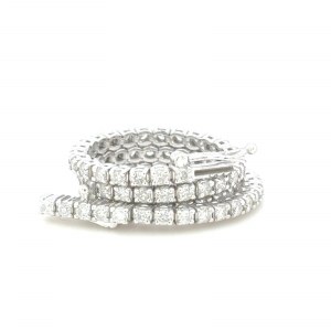 14K BÍLÉ ZLATO TENISOVÝ PRSTEN 6,71 GR S 1,94 KARÁTU PŘÍRODNÍCH DIAMANTŮ BARVA D-E/ ČIROST I1 VELIKOST 19CM GEMMOLOGICKÝ CERTIFIKÁT MAROZ DIAMONDS LTD ČLEN IZRAELSKÉ DIAMANTOVÉ BURZY - BRC40802