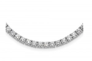 26.6 GRAMS LAB GROWN DIAMOND TENNIS-TYPE GOLD NECKLACE - 214/W CLASSIC