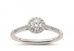 GOLD RING WITH LAB GROWN DIAMONDS - 411 LG