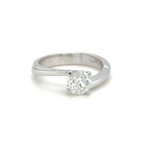 3.93 GR NATURAL WHITE GOLD RING WITH DIAMONDS - RNG40904