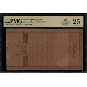 50 Polish zloty, 8.06.1794; D series, numbering 1682....