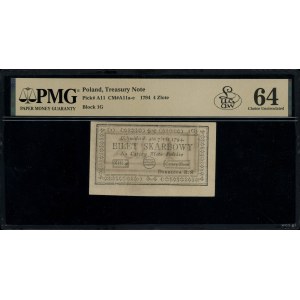 4 Polish zlotys, 4.09.1794; 1-G series; Lucow 43g (R0) -...