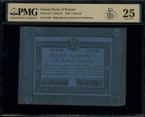 5 złotych polskich, 1824; seria A, numeracja 21593, pod...