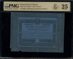 5 złotych polskich, 1824; seria A, numeracja 659235, po...