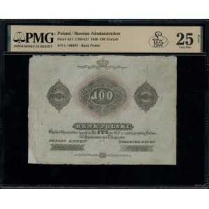 100 złotych polskich, 1.05.1830; seria L, numeracja 166...